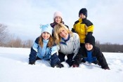 Skiing Family Skiing Family